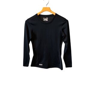Under Armour Women’s Cold Gear Fitted Black Long-Sleeve Performance Top Small
